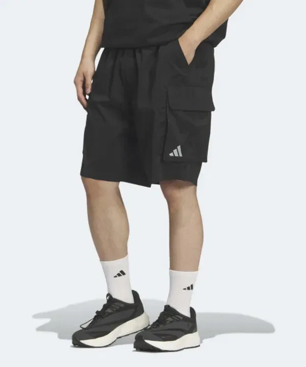 Шорты карго Tech, городские, Adidas, черный