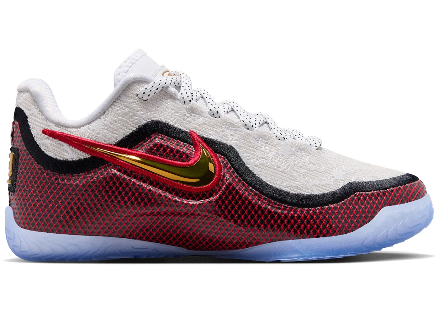 Детские кроссовки для мальчиков LeBron 23 Nike, White/Metallic Gold/University Red/Black