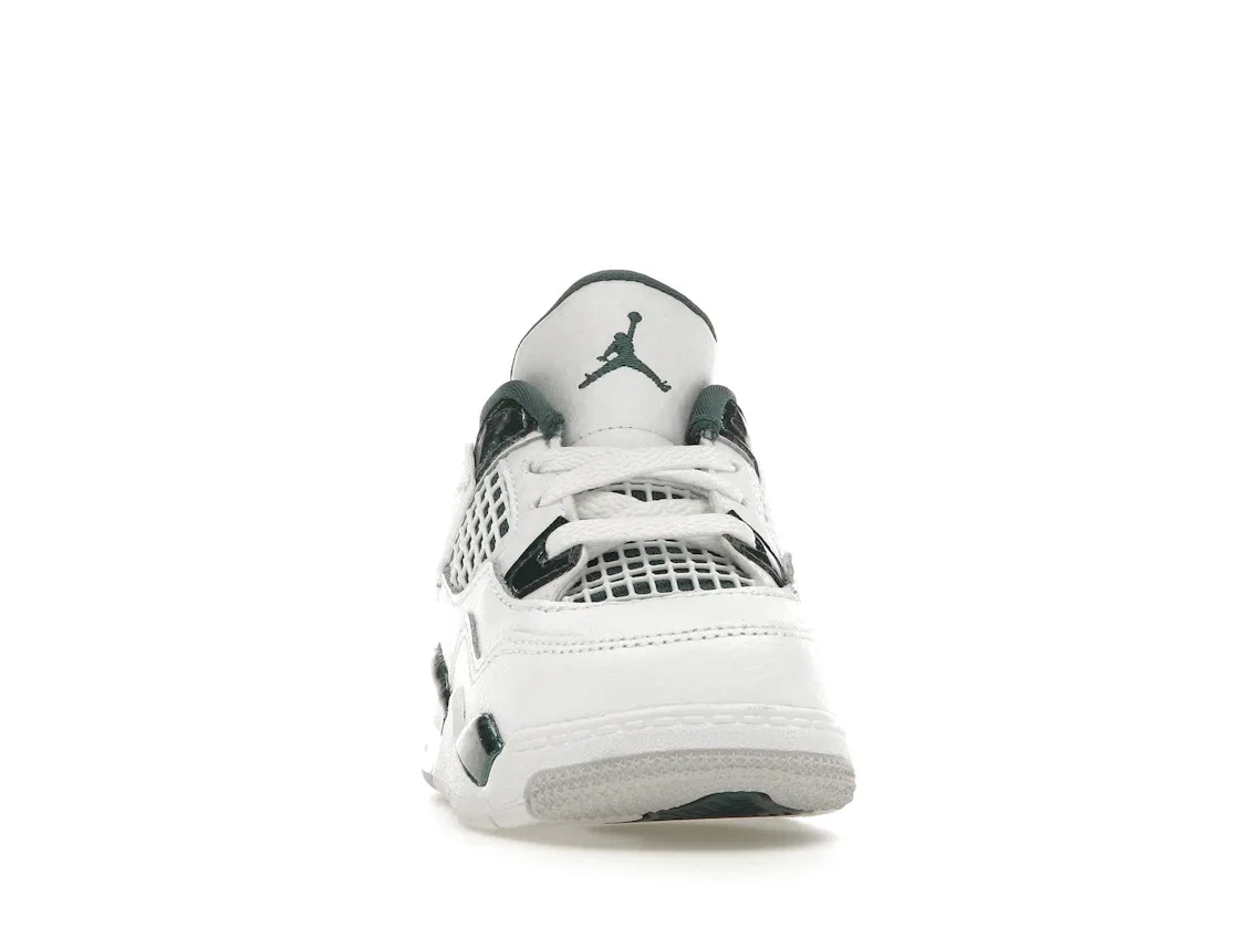 Детские кроссовки Lifestyle с принтом Jordan 4 Retro Jordan, White/Oxidized Green/White/Neutral Grey — фото 2