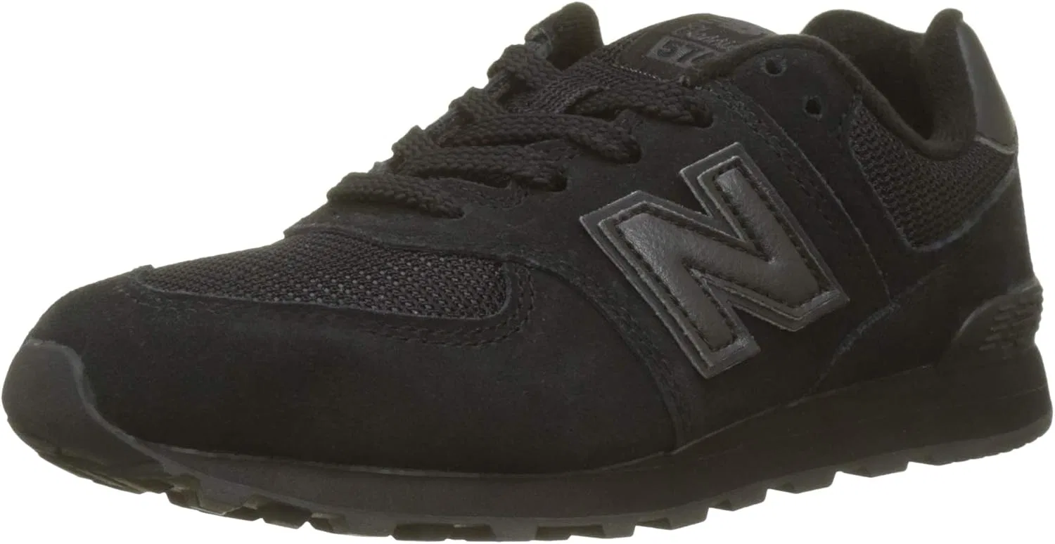 Детские кроссовки для девочек с замшевым верхом 574 V1 New Balance, Black