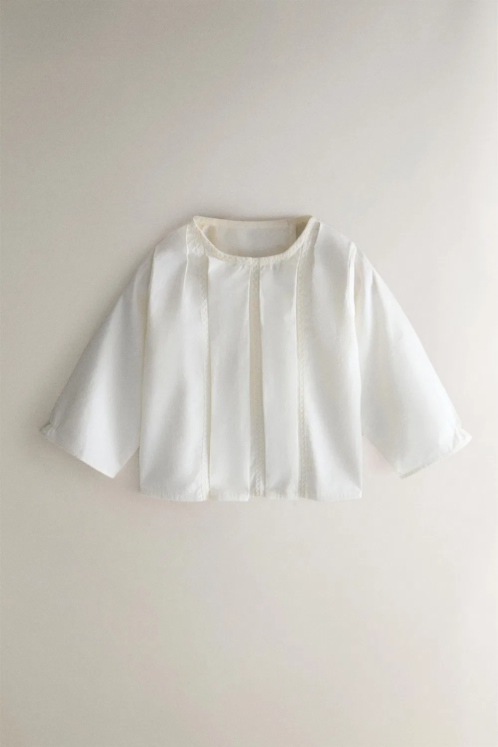 Вышитая детская рубашка ZARA, Oyster-white