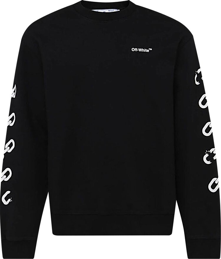 

Толстовка Off-White Chain Linked Arrow Printed Sweatshirt 'Black/White', черный