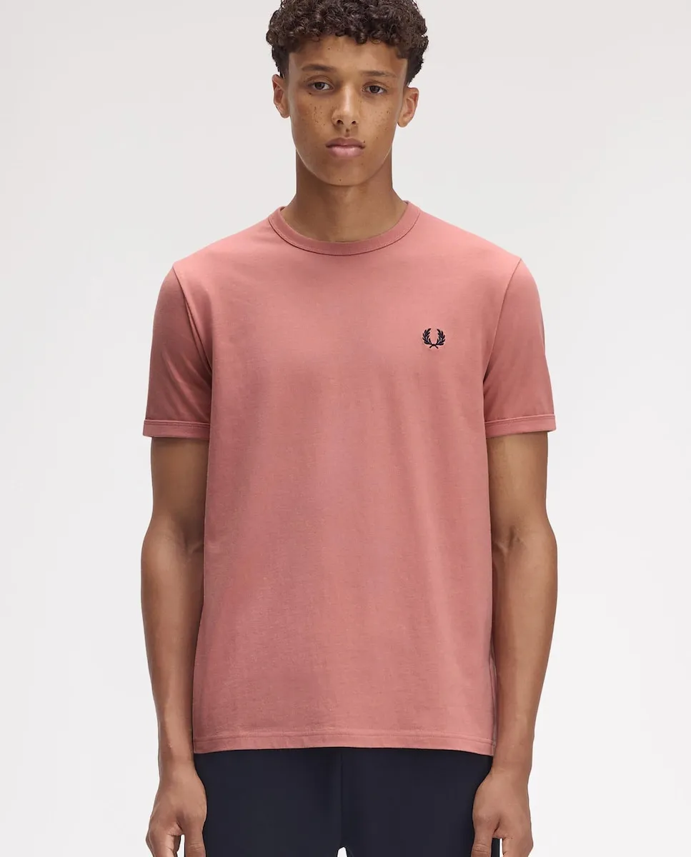 

Мужская футболка с коротким рукавом и круглым вырезом Fred Perry, розовый