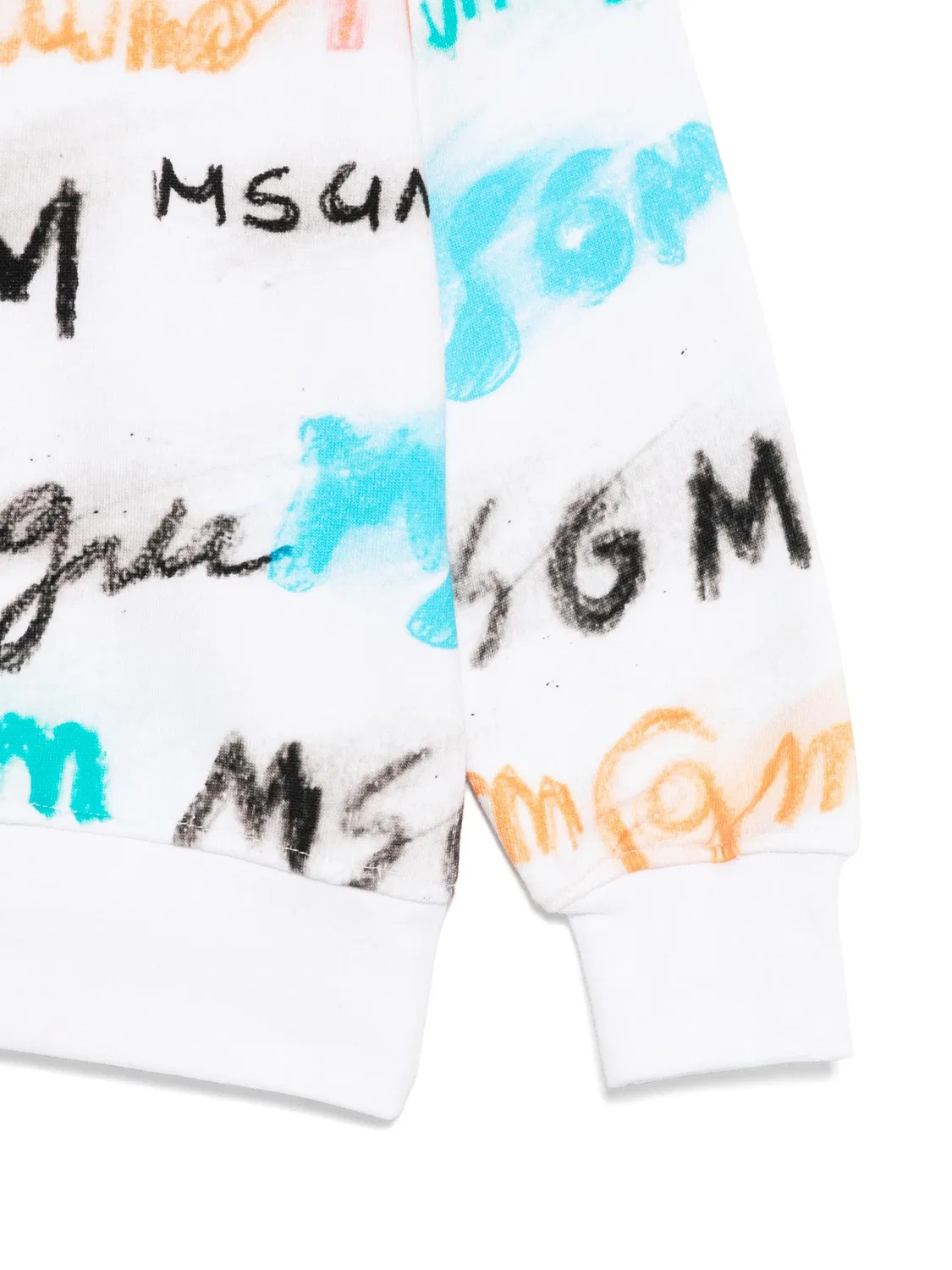 Худи из 100% хлопка MSGM, белый — фото 2