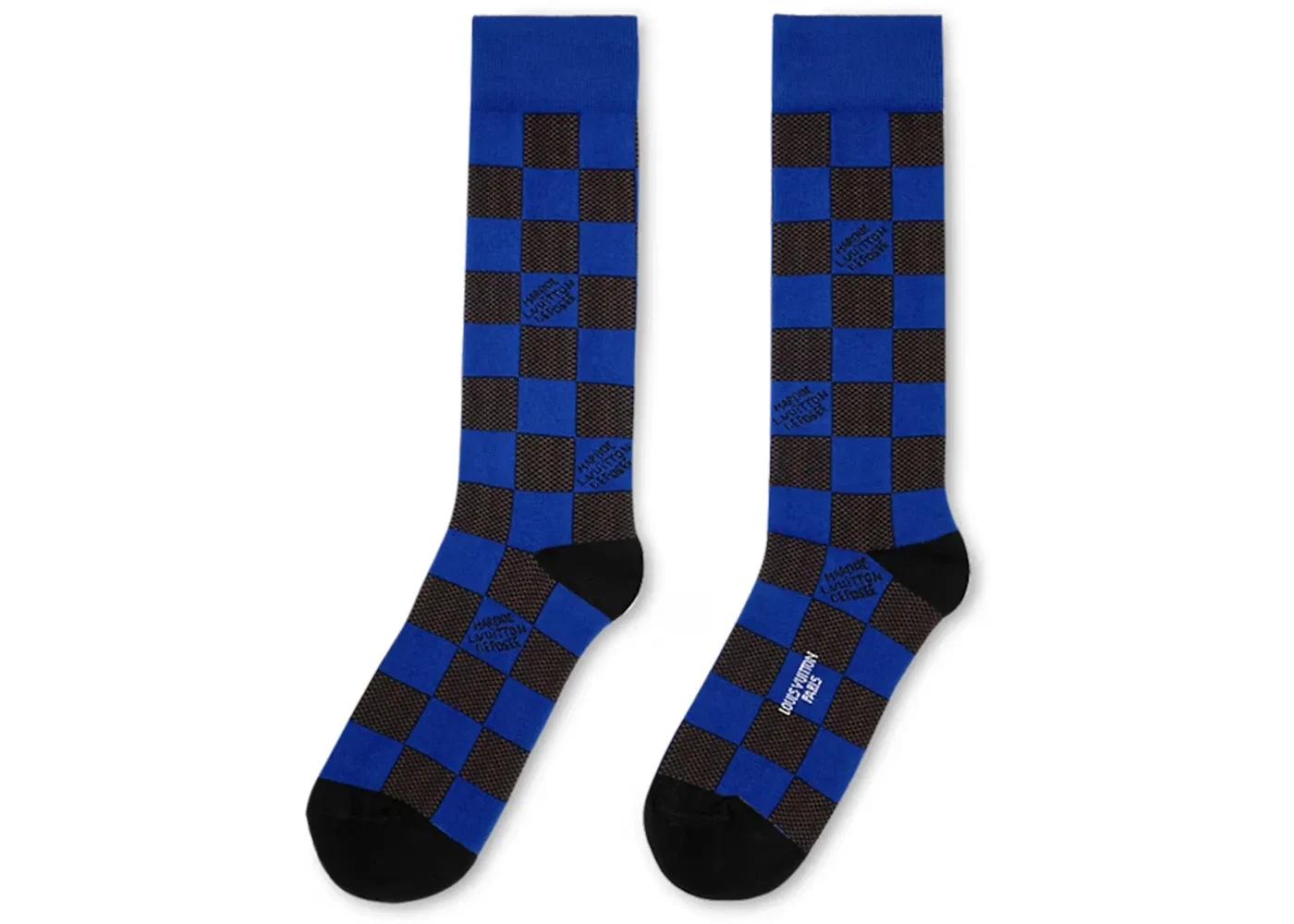 Мужские носки с узором Louis Vuitton Damier Pop Socks, Синий — фото 2