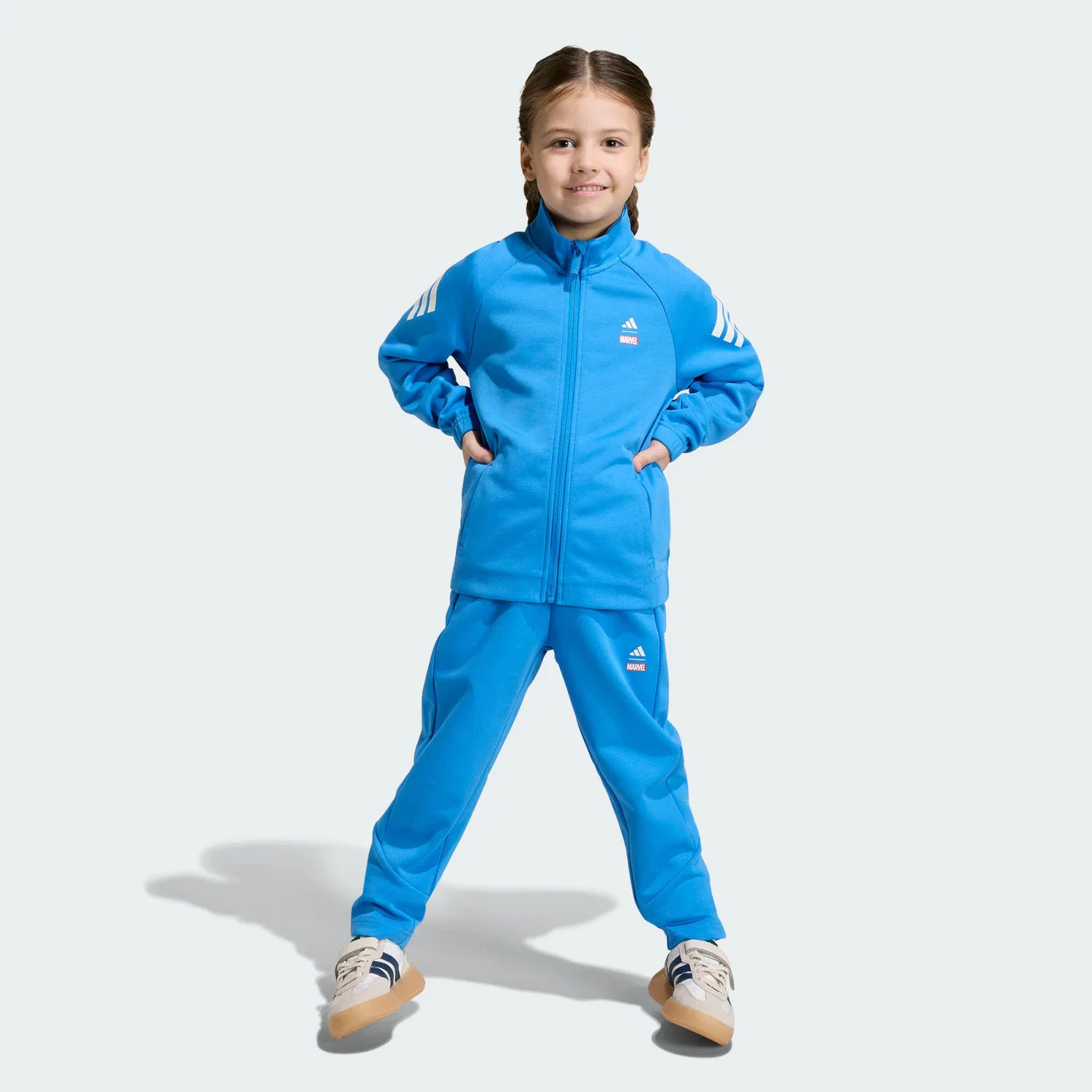 Детский спортивный костюм с принтом Marvel Avengers Adidas, Blau Weiss
