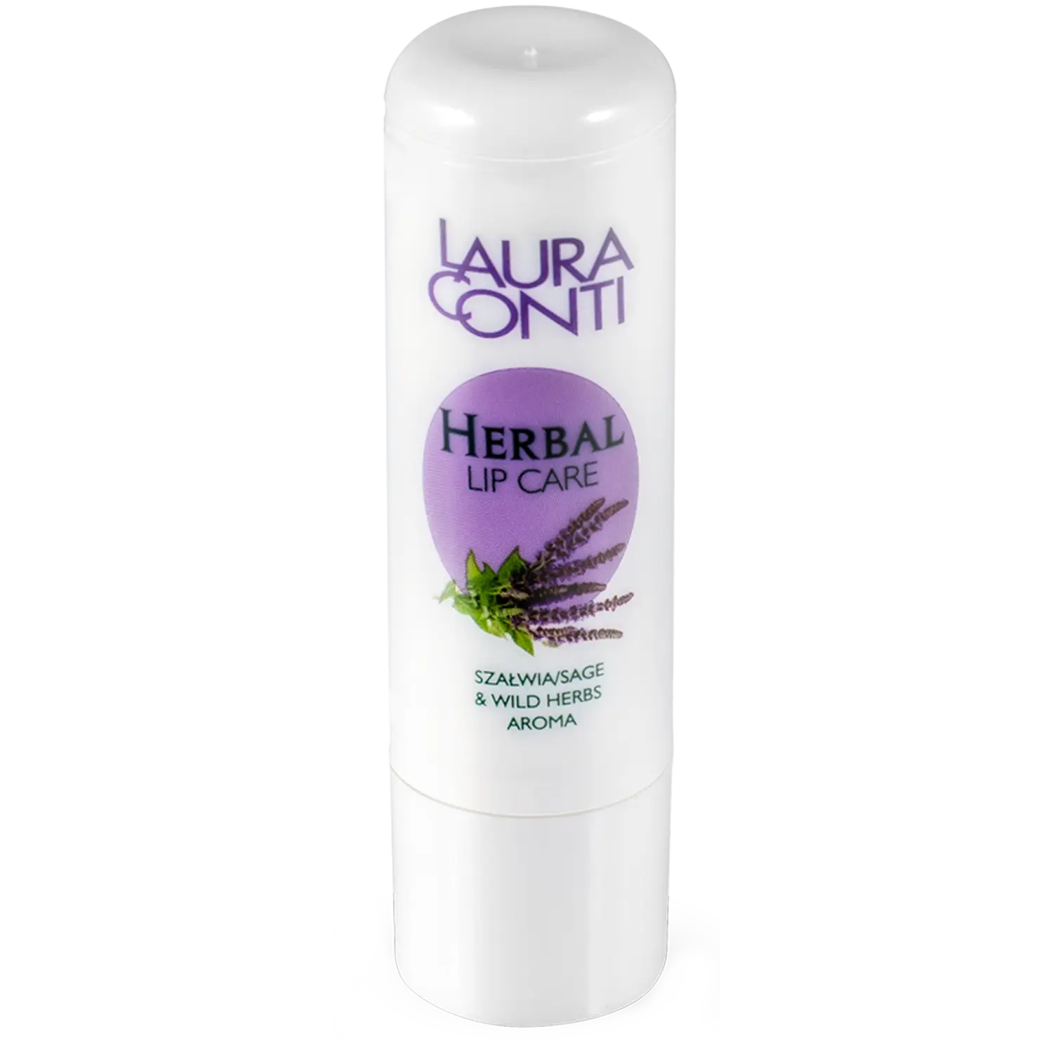 Laura Conti Herbal помада защитная с экстрактом шалфея, 4,8 г — фото 2