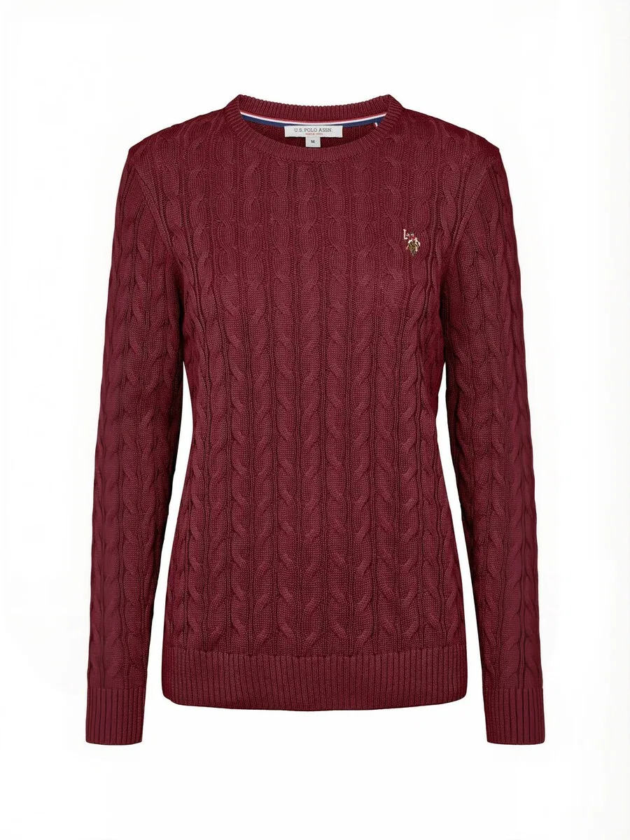 Свитер U.S. POLO ASSN. 'UWMadeline' красного цвета