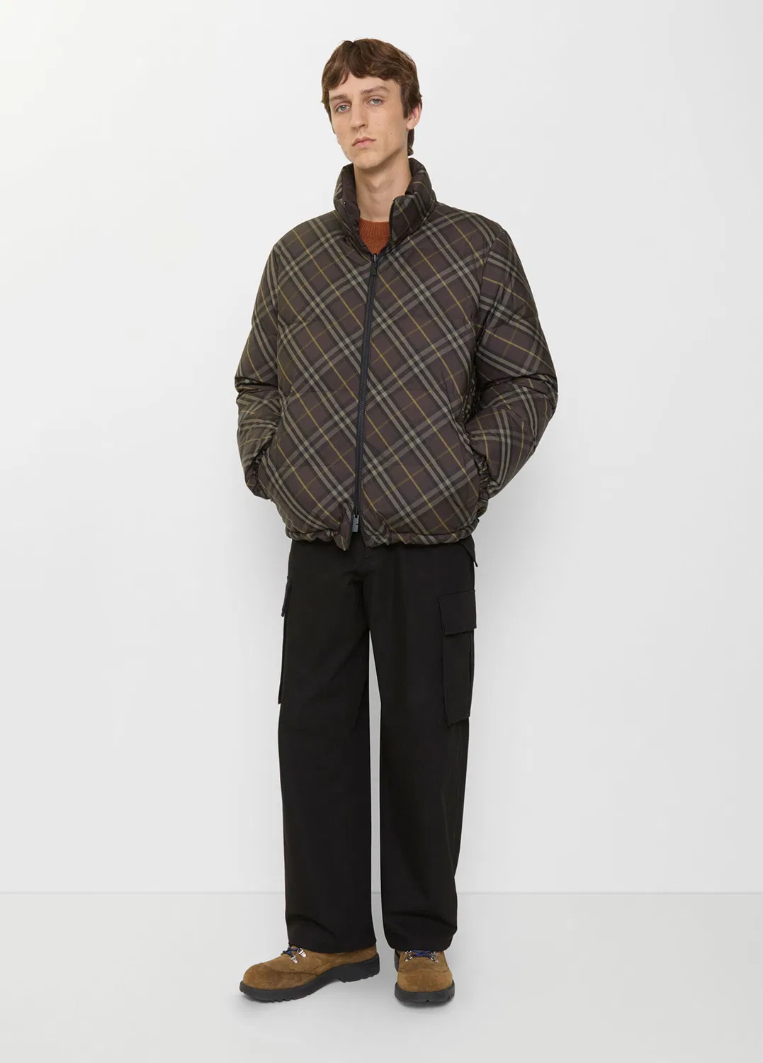 Пальто Burberry Snowdon Check, коричневый — фото 2