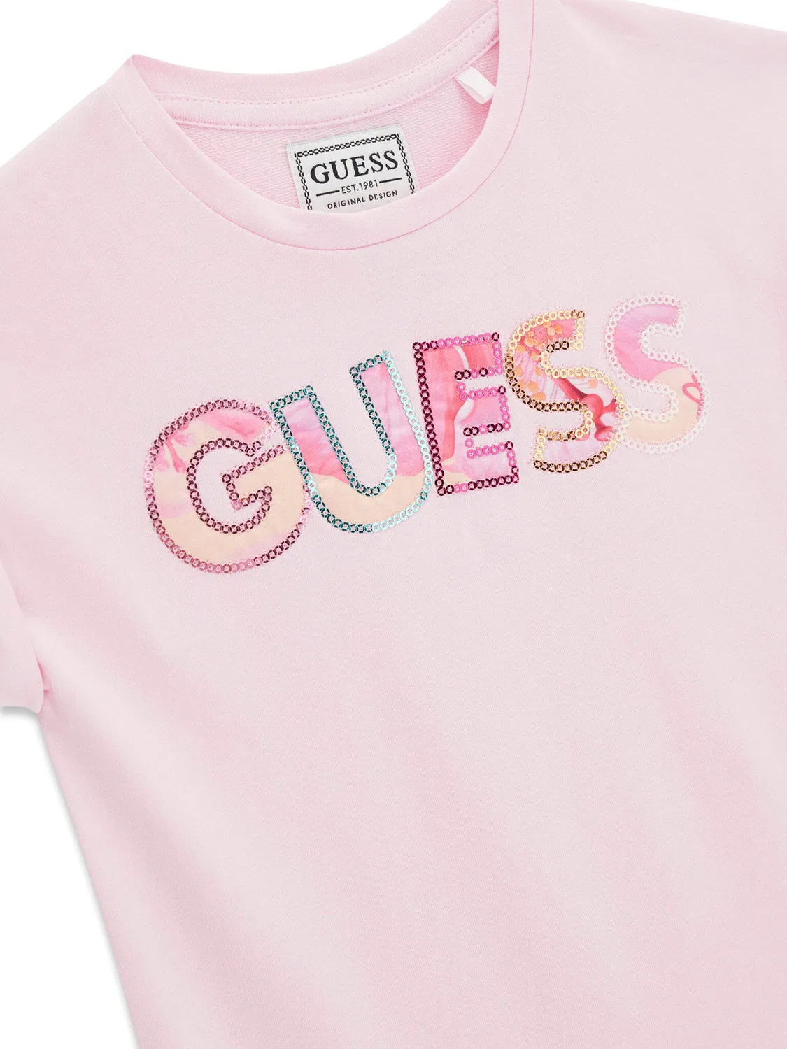 Повседневное платье стандартного кроя для девочки Guess, светло-розовый — фото 3