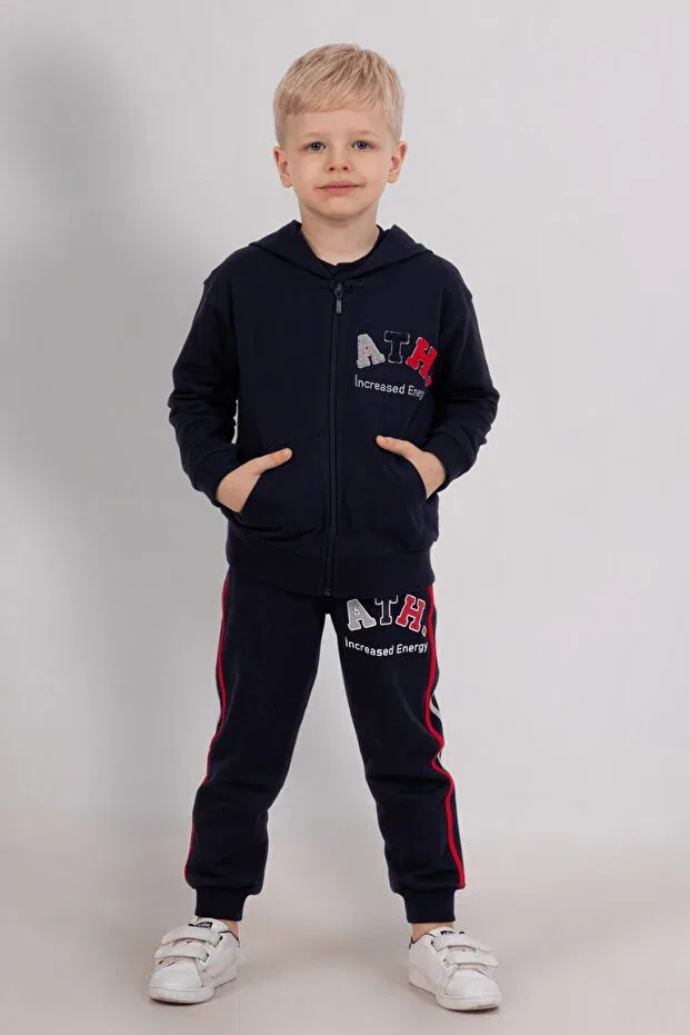 Детский кардиган для мальчиков с капюшоном Dmb Boys & Girls, Navy Blue — фото 2