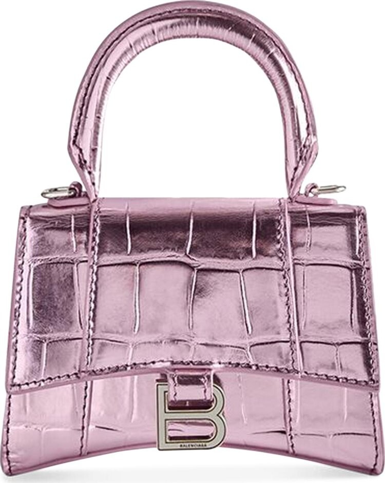 

Сумка Balenciaga Hourglass Mini Handbag With Chain Pink, розовый