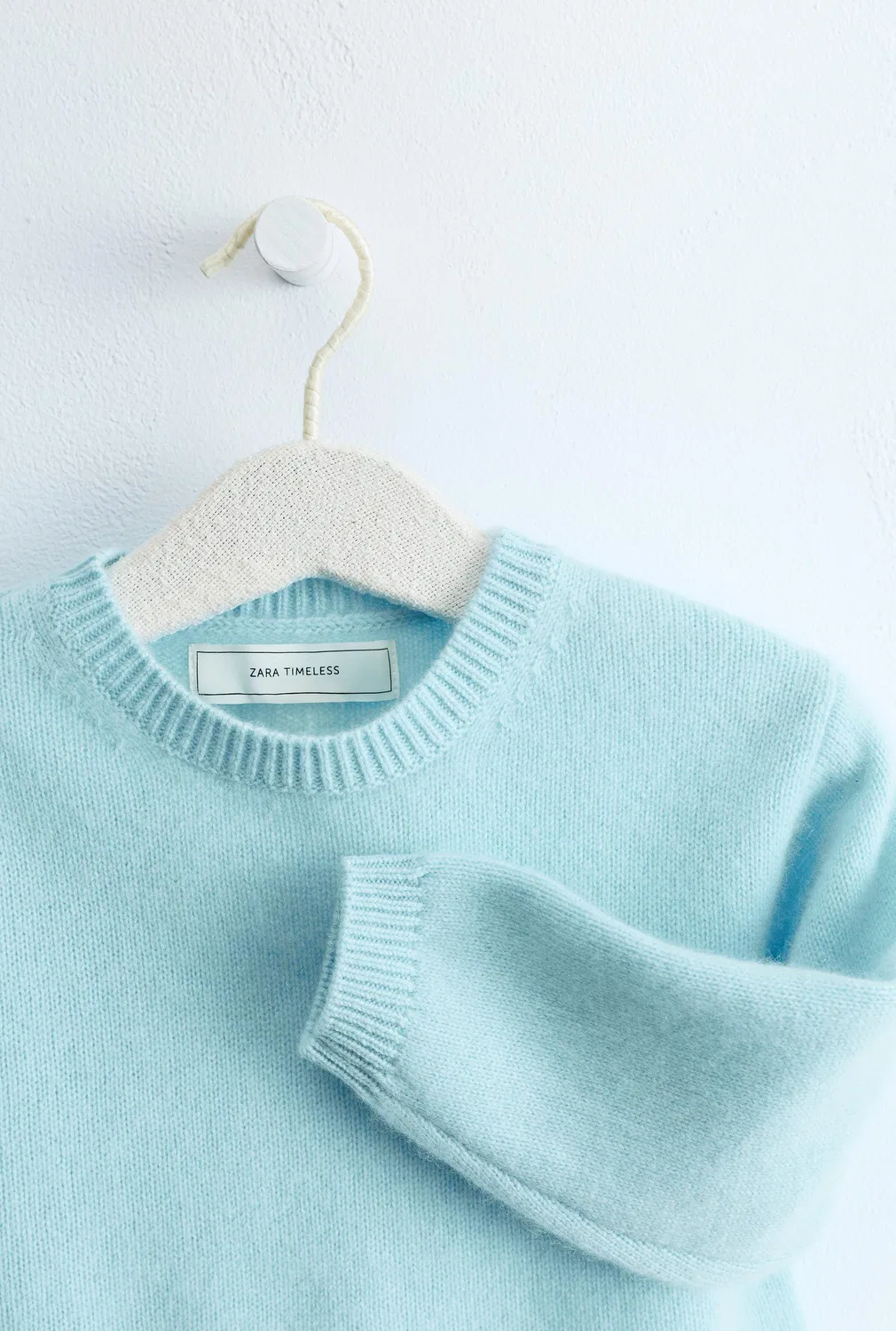 ZARA TIMELESS - Свитер из 100% кашмира, Sky blue — фото 3