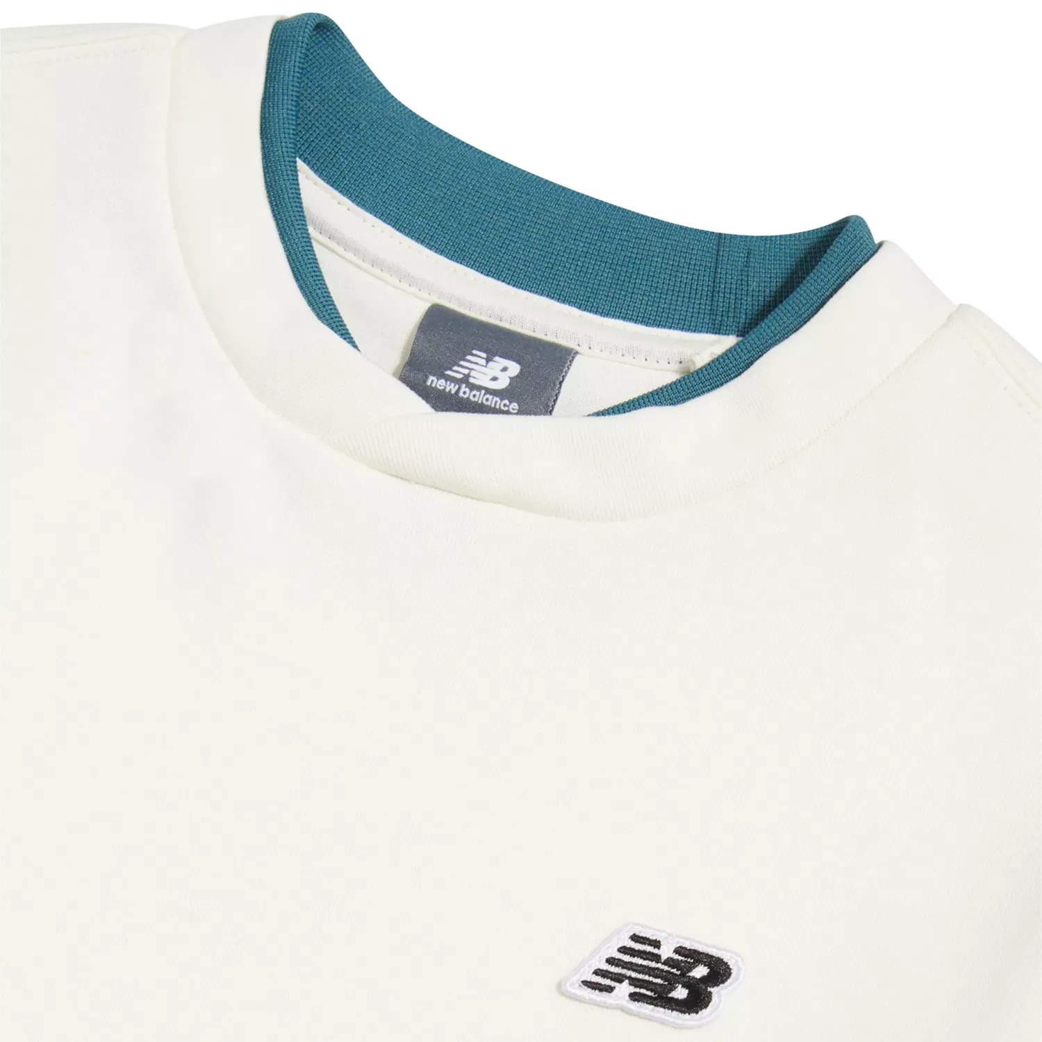 Детское поло с коротким рукавом и контрастными вставками Premium Sport Polo New Balance, Sea Salt — фото 4