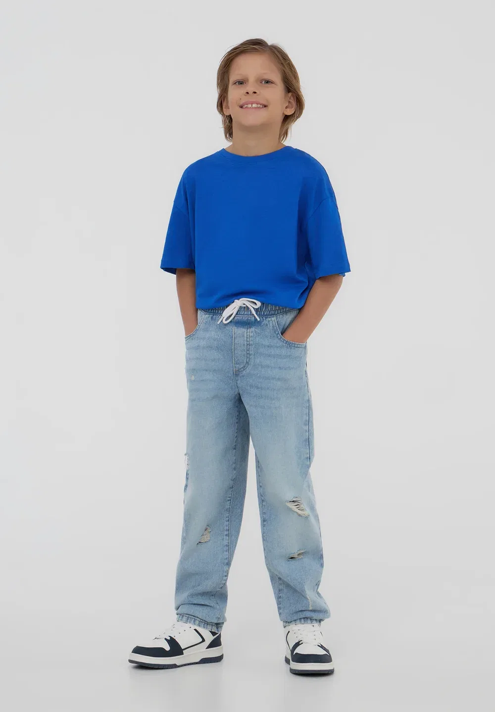 Комплект из 2 базовых футболок Terranova, 1X White, 1X Blue