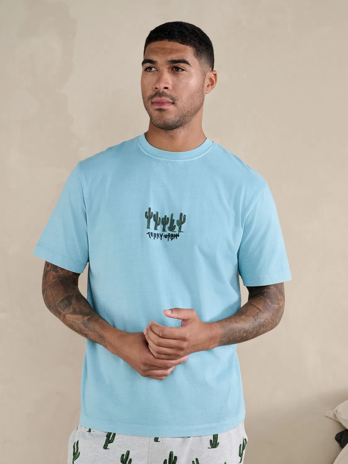 Пижама Urban Short Sleeve Jersey Next, синий/серый — фото 3