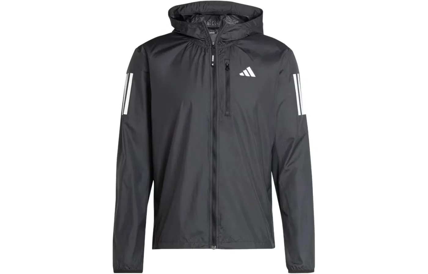 Куртка беговая с длинным рукавом Own the Run Adidas, черная — фото 2