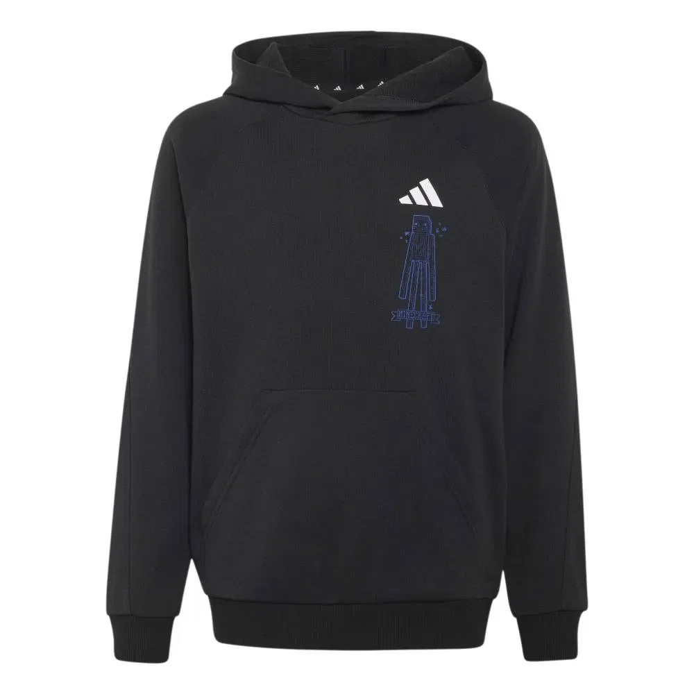 Детское худи с принтом Minecraft Adidas, Black