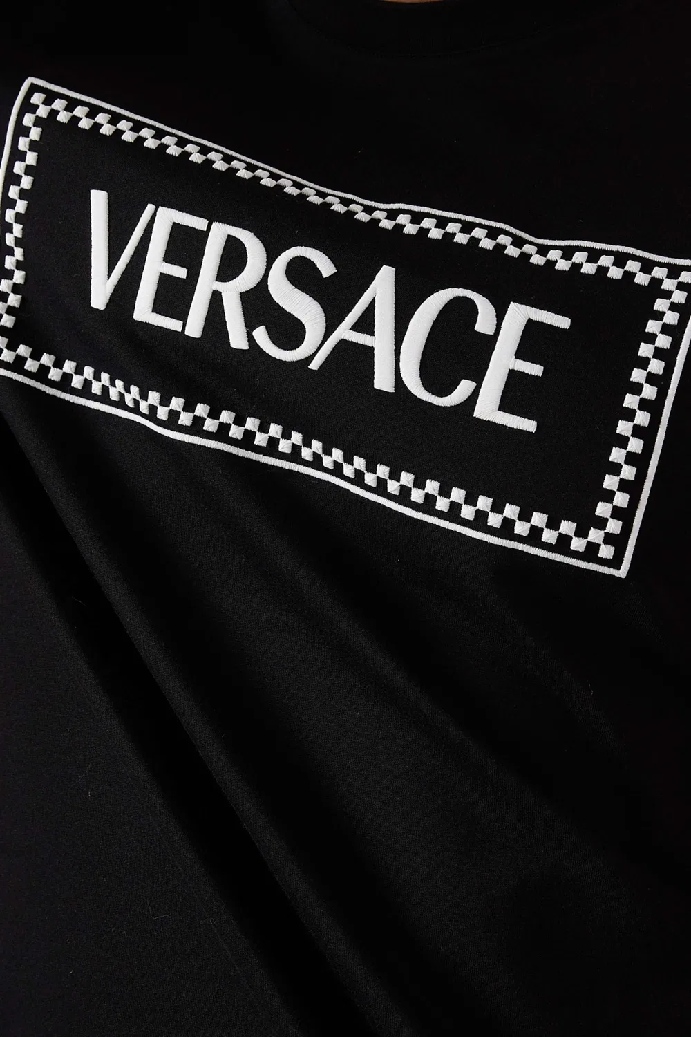 Футболка с коротким рукавом с вышитым логотипом Versace — фото 4