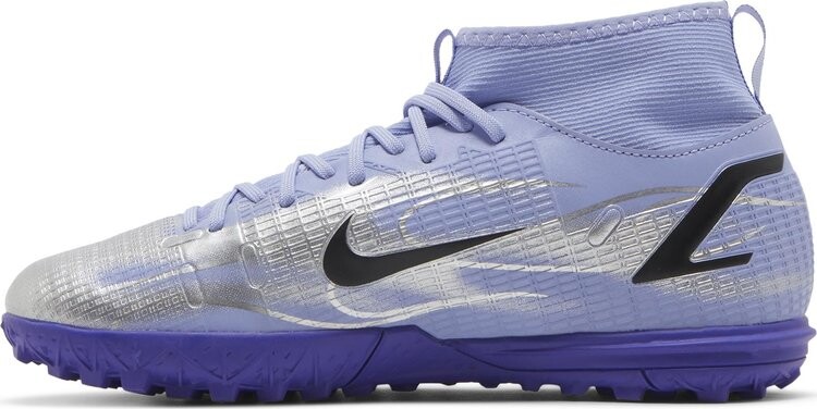 Кроссовки Nike Kylian Mbappé x Mercurial Superfly 8 Academy TF GS 'Flames', фиолетовый — фото 4