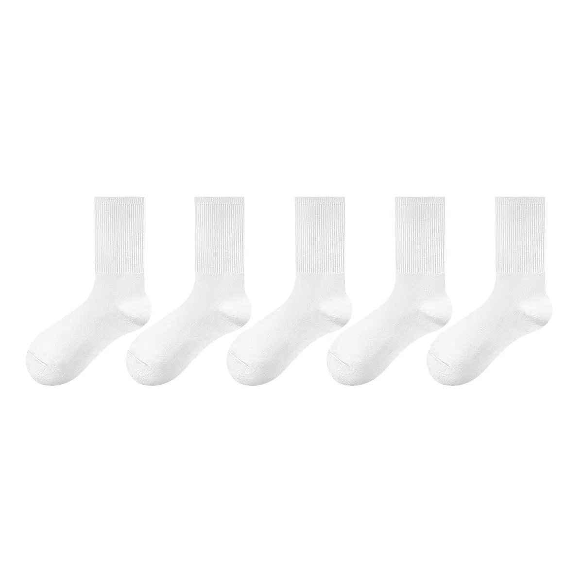 Детские носки до середины икры, набор из 5 пар, White, MIIOW