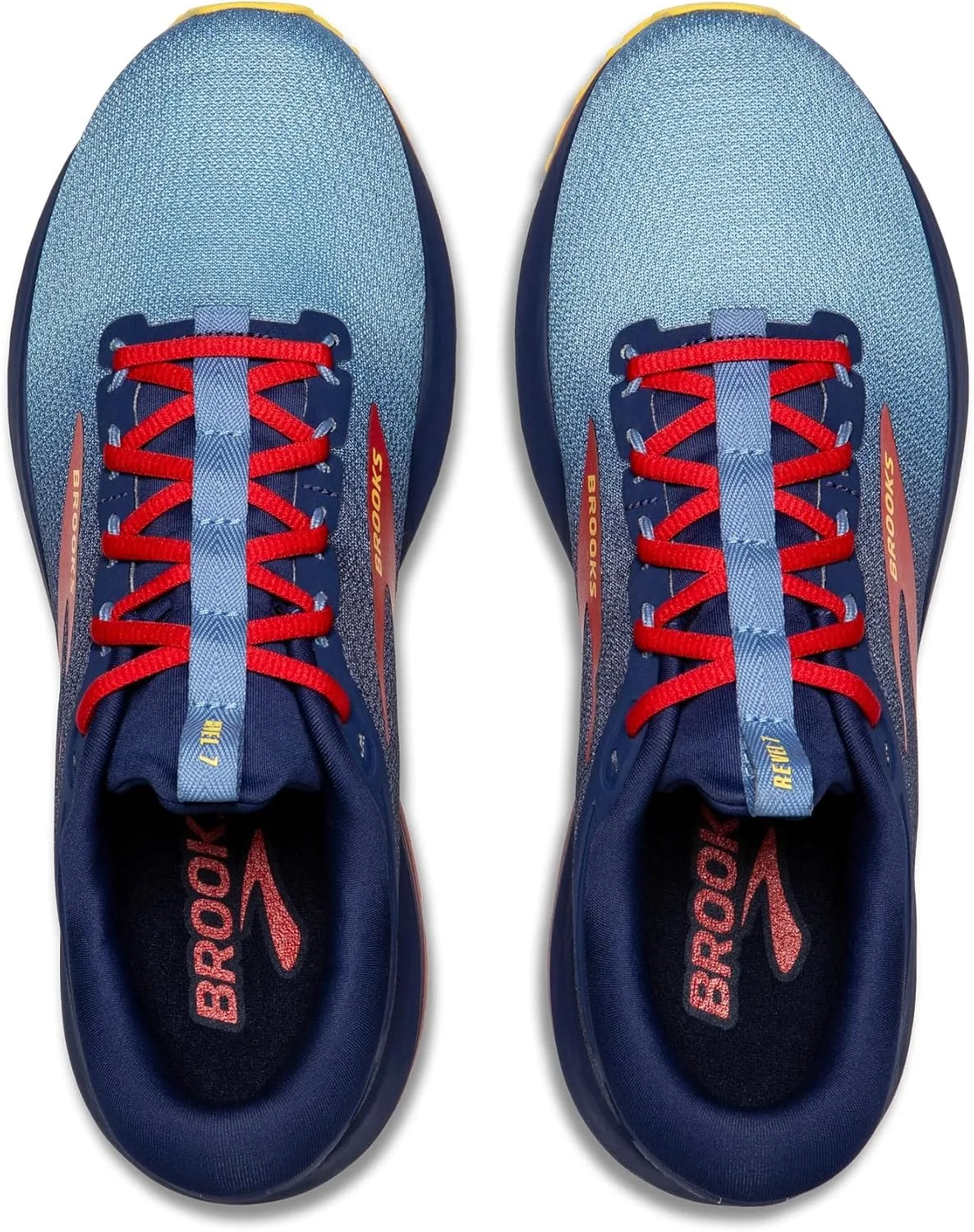 Мужские кроссовки Brooks Revel 7, красный/синий/золотой — фото 3