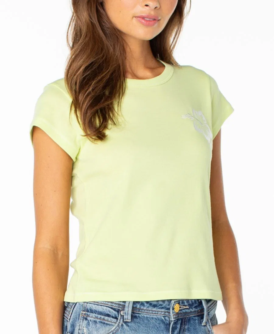 Футболка с вышивкой Surf Day Roxy, Celery Green Surf Day Embroidery