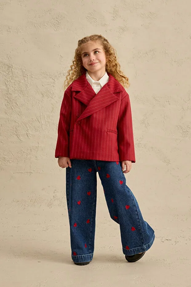 Детская куртка для девочек с принтом Fahhar Kids, Red — фото 2