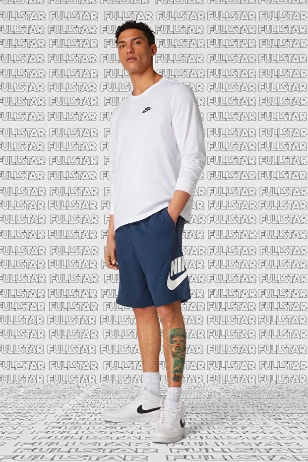 Мужские шорты спортивные с принтом Nike, Navy Blue — фото 4
