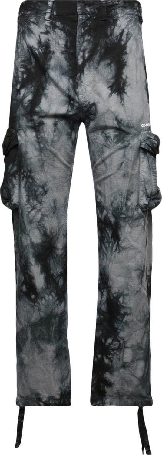 

Брюки Off-White Bounce Tie Dye Ripstop Cargo Pants 'Warm Grey', серый