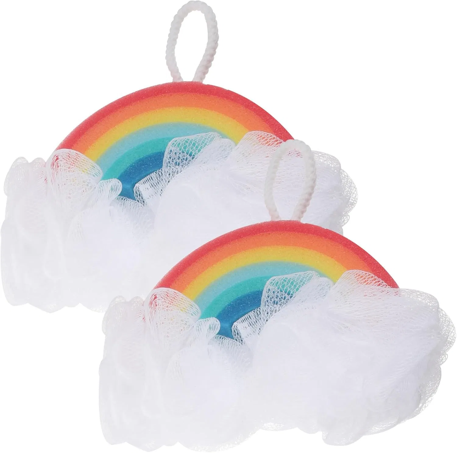 Мочалка для душа Rainbow, DECHOUS, 2 шт, 23x12x3.5 см