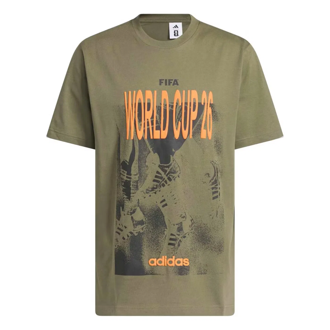 Футболка с принтом FIFA World Cup 26 Tour Graphic Adidas, оливковый — фото 3