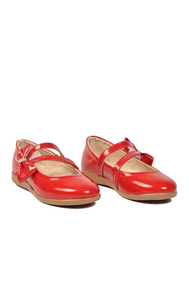 Детские балетки для девочек из лаковой кожи Ayakmod, Red Patent Leather — фото 3