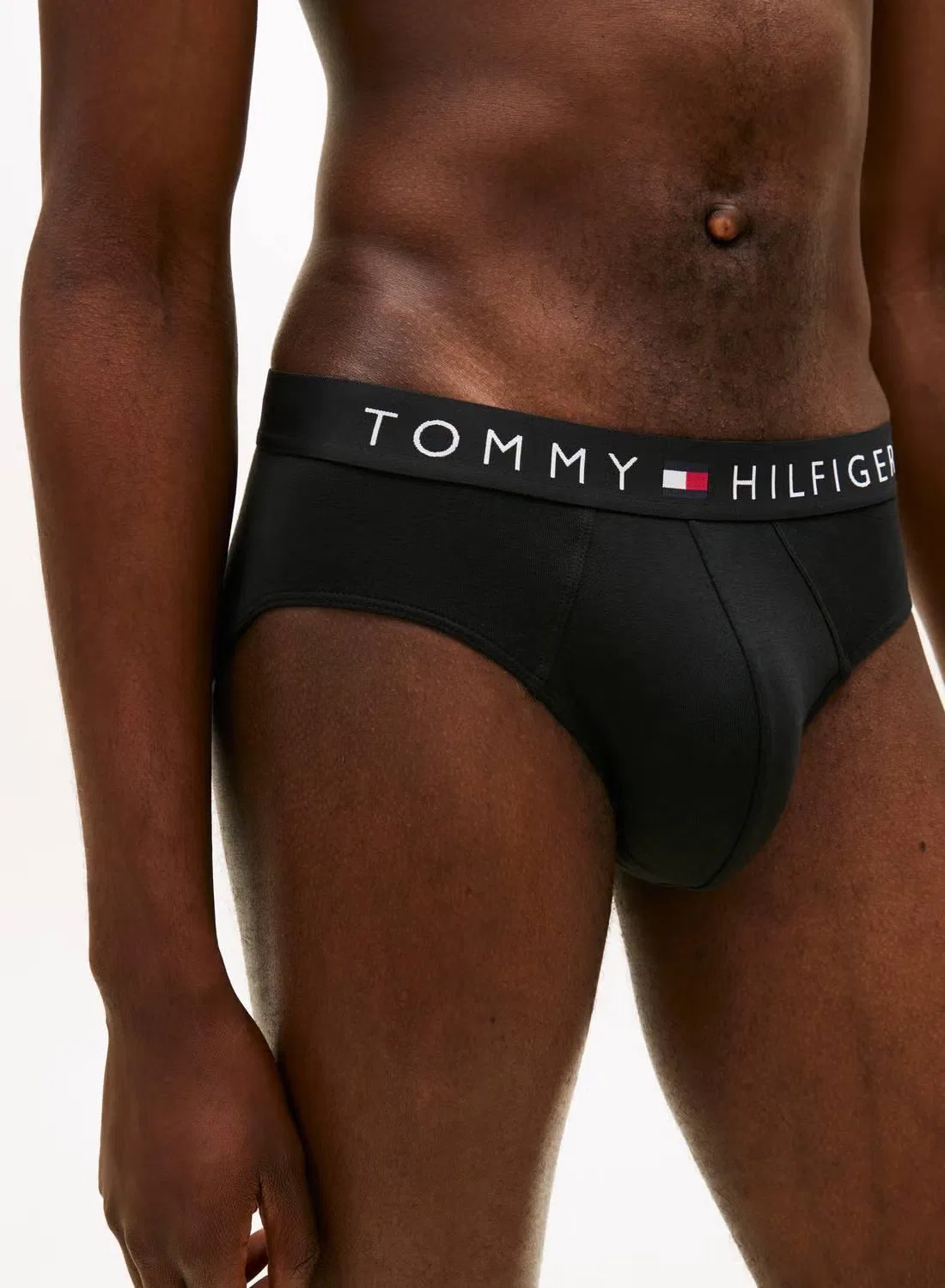 Трусы-слипы с логотипом, комплект из 3 штук, Tommy Hilfiger, черный — фото 4