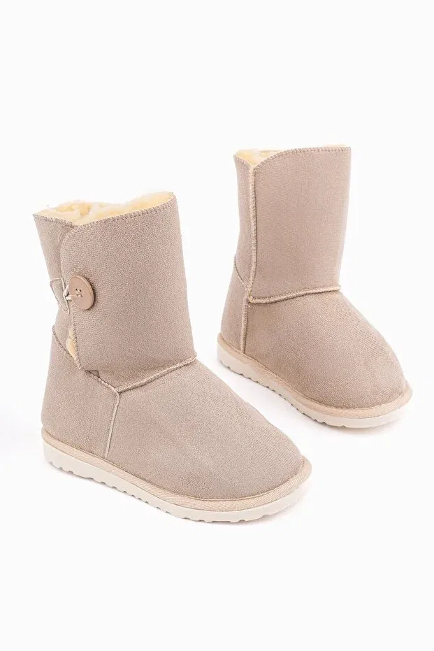 Детские зимние сапоги для девочек на плоской подошве Muggo, Beige — фото 2