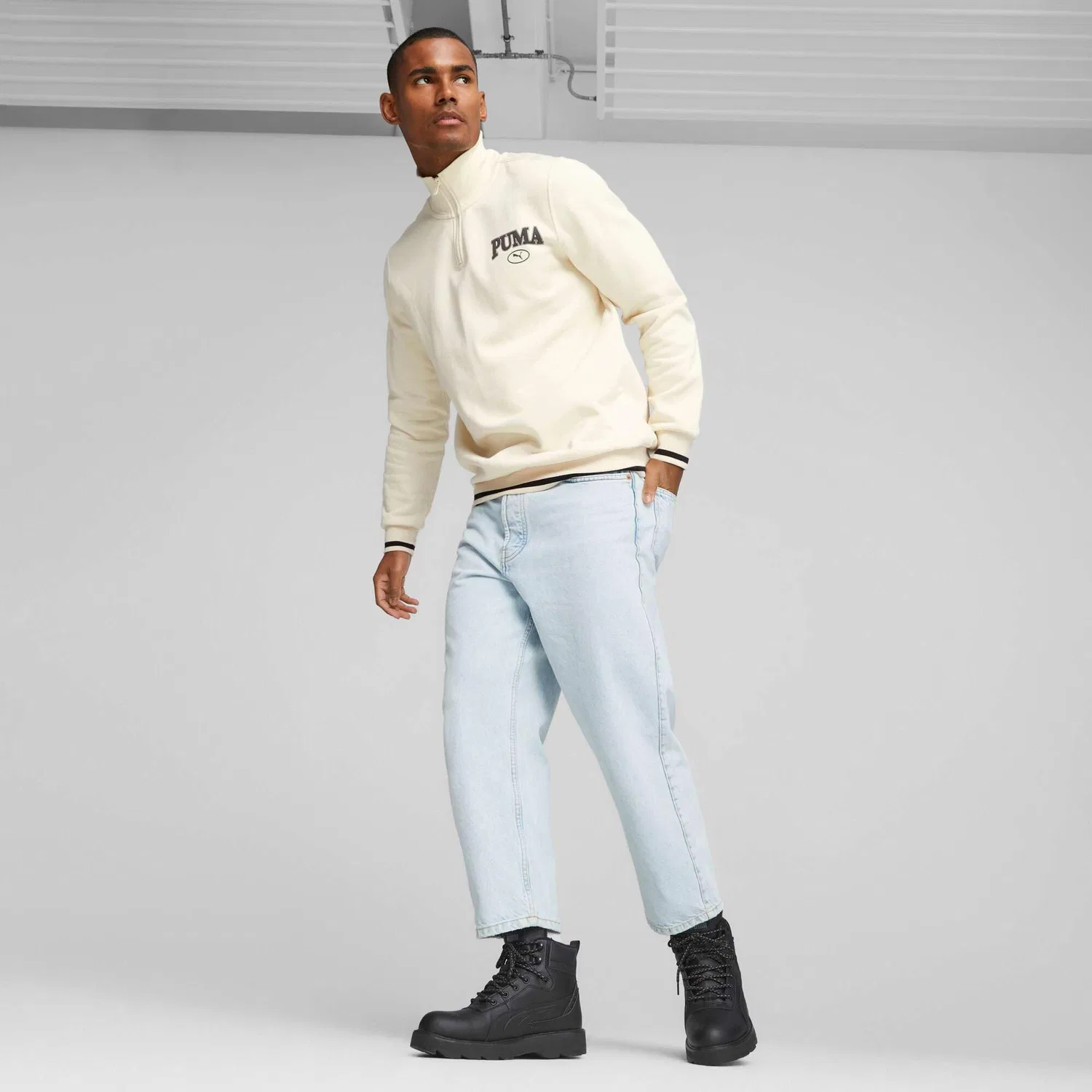 Детские кроссовки для мальчиков с принтом Caven Junior PUMA, 2 0 Block Dark Myrtle Club Navy White — фото 2
