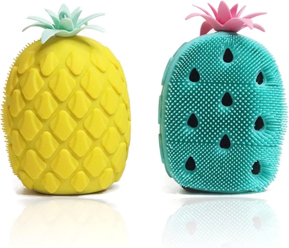 Набор щеток для душа, 3 шт, Silicone, FRCOLOR, 11x8.5x12 см, Yellow — фото 3