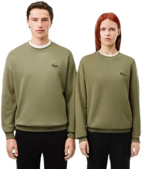 Толстовка LACOSTE Мужская толстовка с круглым вырезом и капюшоном, хаки