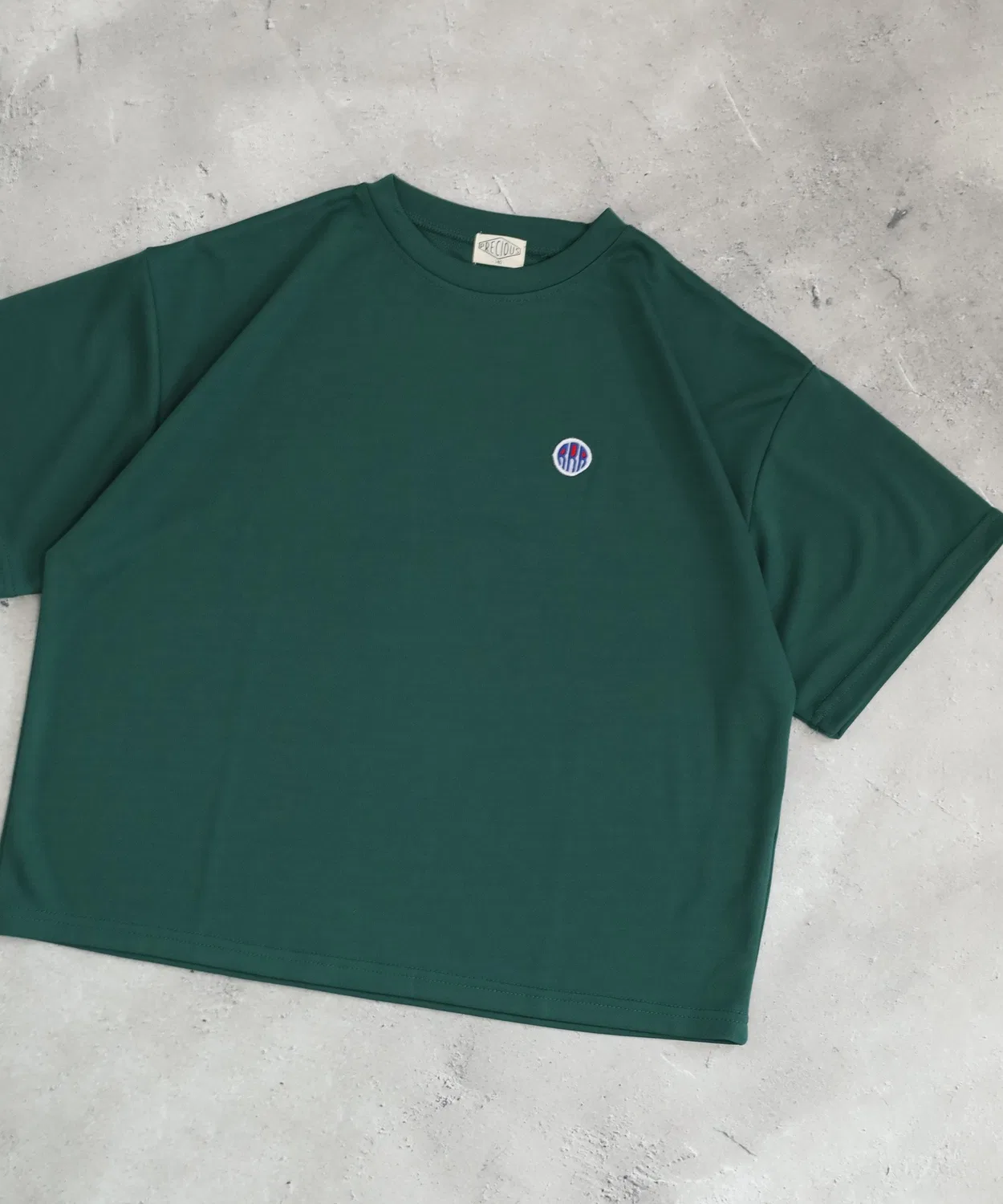 Детская футболка с принтом и вышивкой, модель FUNALIVE, Dark Green