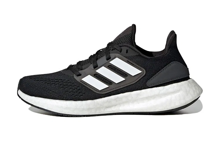 Детские кроссовки для бега с длинным шнурком Pureboost 22 Adidas, Black White