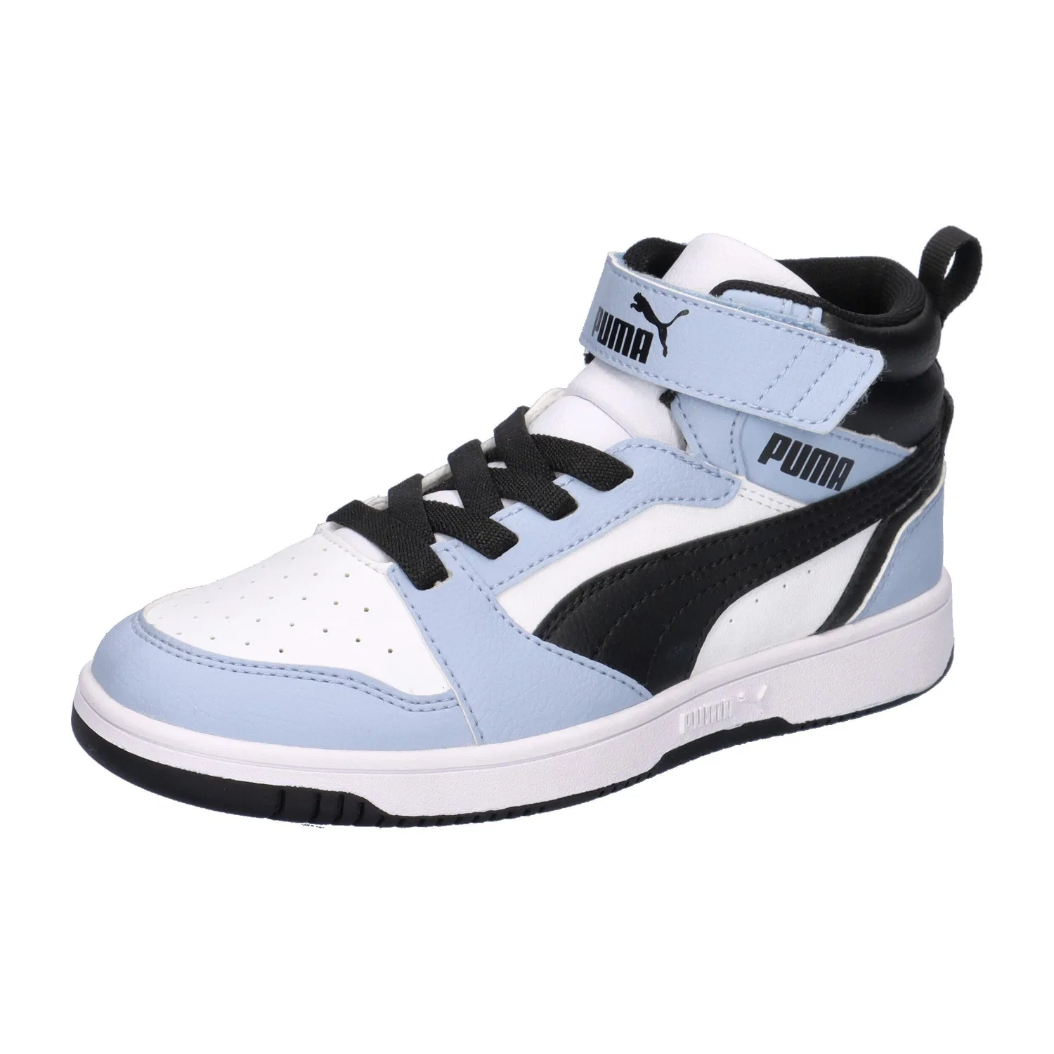Детские кроссовки с высоким верхом Rebound V6 Mid AC+ PS Puma, Weiss Pastellblau