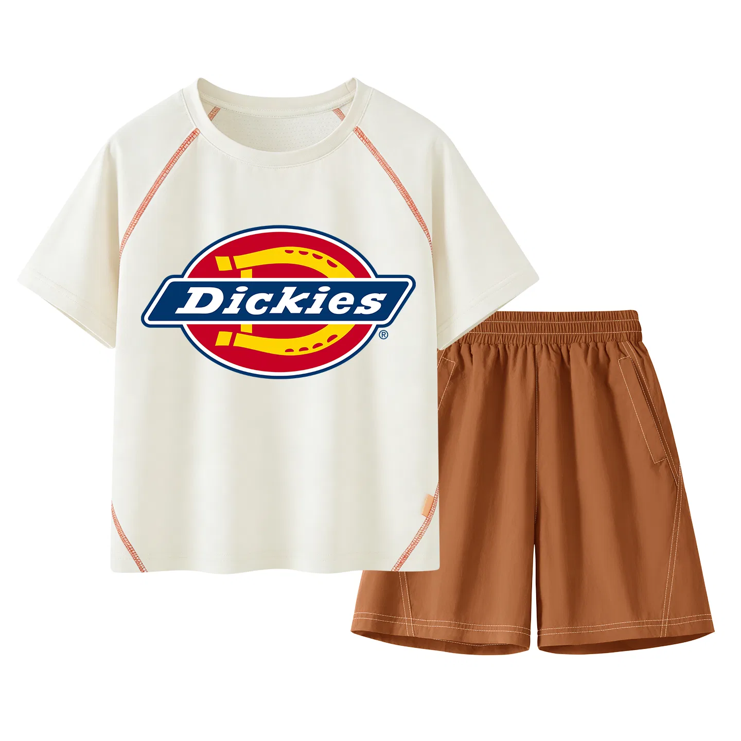 Детский спортивный костюм с круглым вырезом Dickies, Milk White Orange