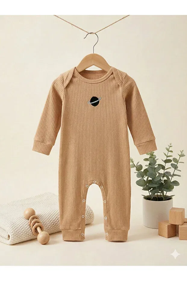 Детское боди-комбинезон хлопковый Tinytrends, Cinnamon