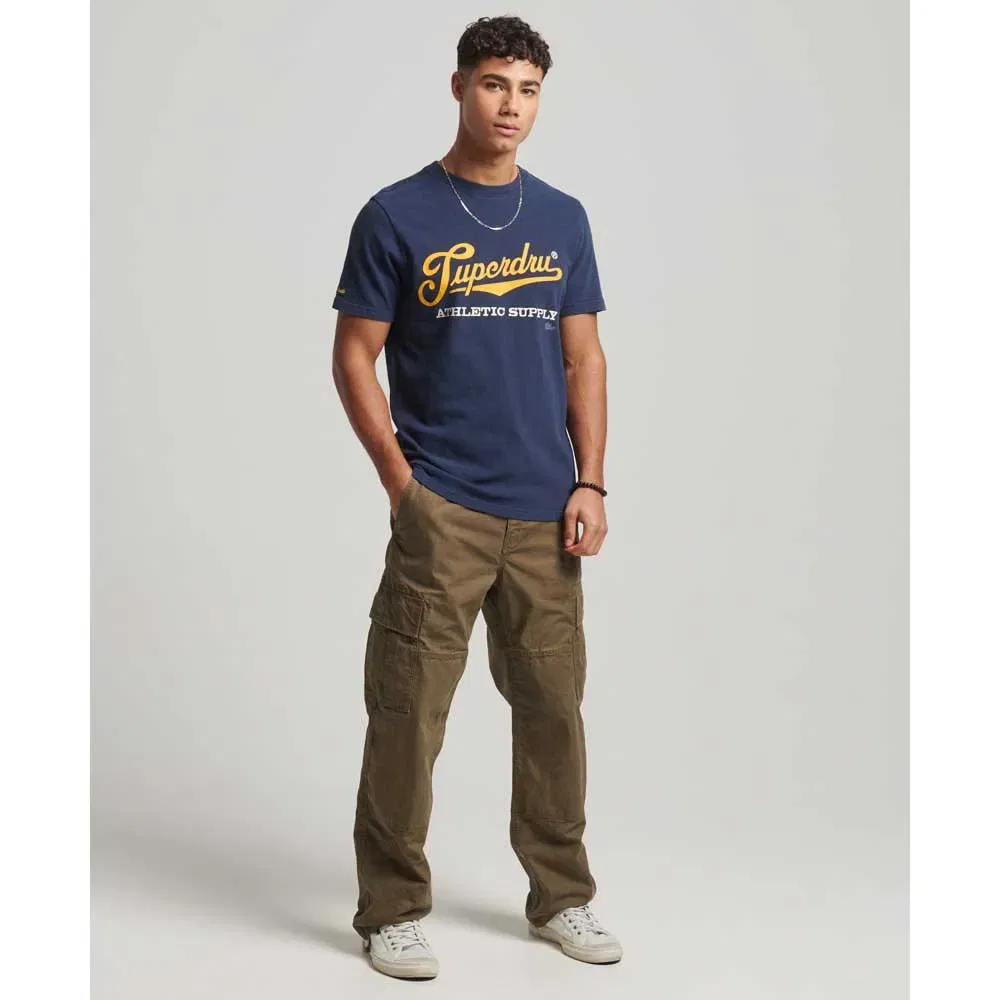 Футболка с коротким рукавом Vintage Scripted College Superdry, синий — фото 4