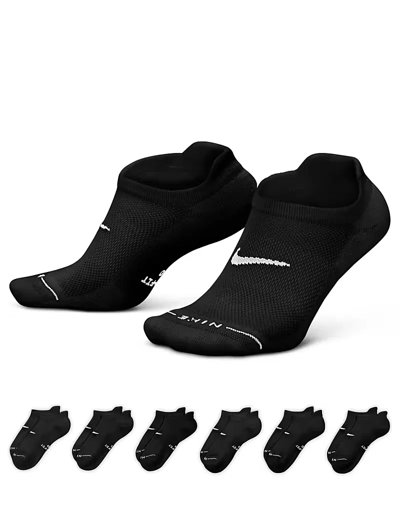 Носки-сникерсы Everyday Plus 6 шт Nike, черный