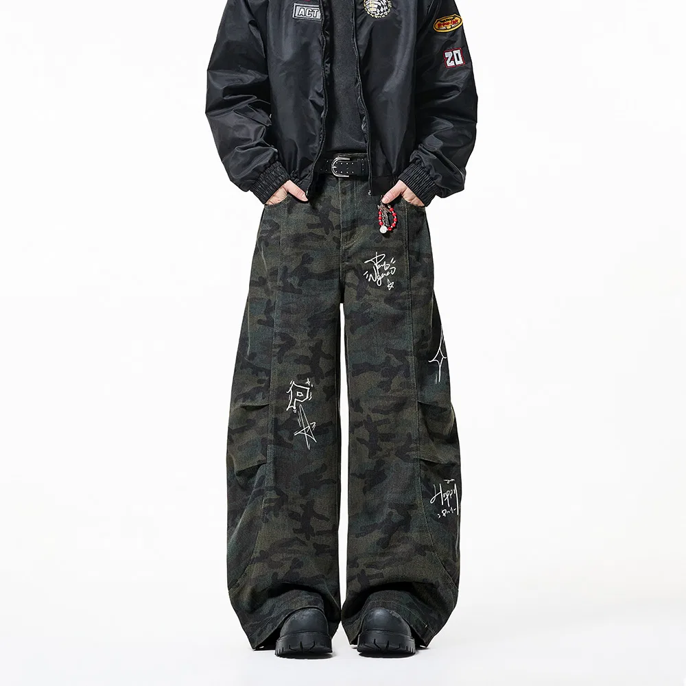 Детские джинсы с камуфляжным принтом PAL ONGACO, Camouflage — фото 3