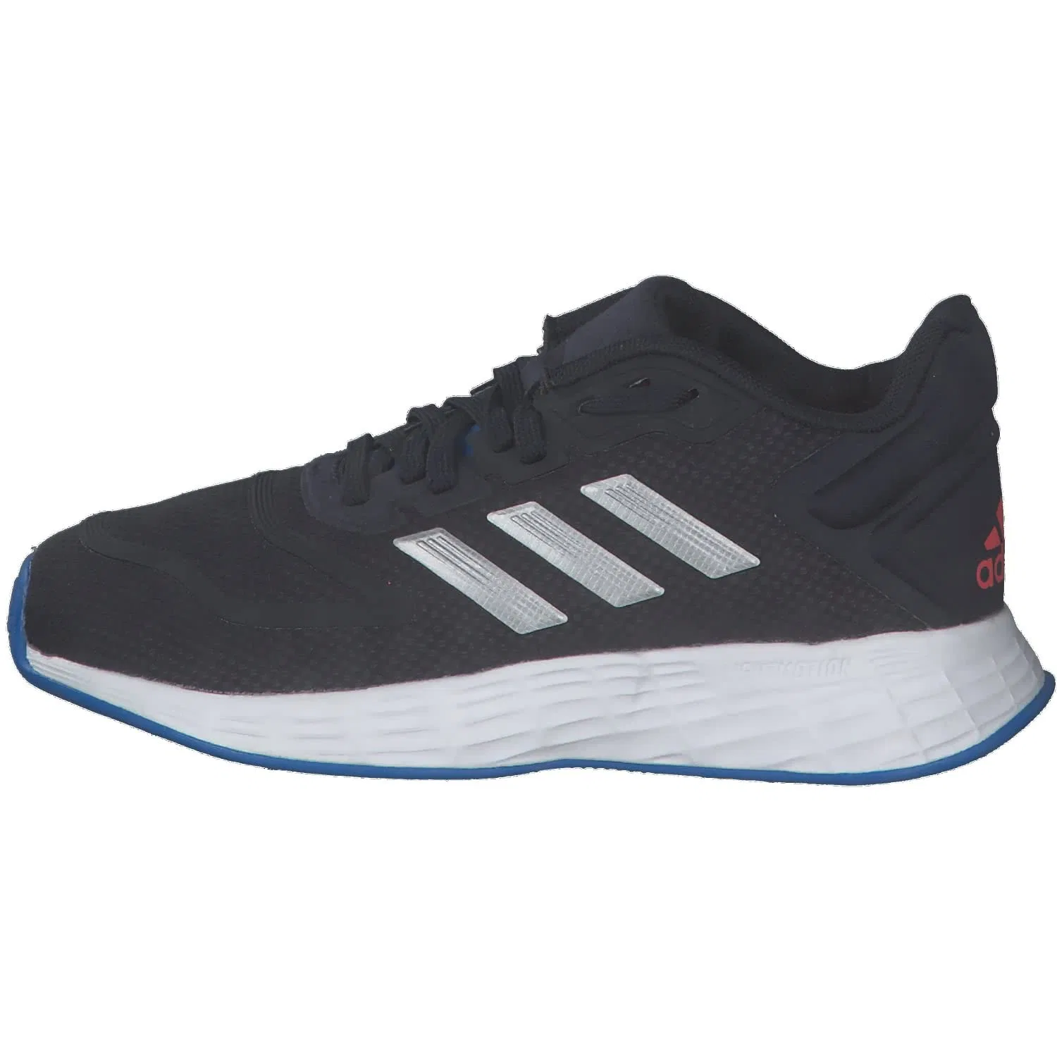 Детские кроссовки для мальчиков с шнуровкой Duramo 10 El K Adidas, Legend Ink Silver Met Blue Rush — фото 2