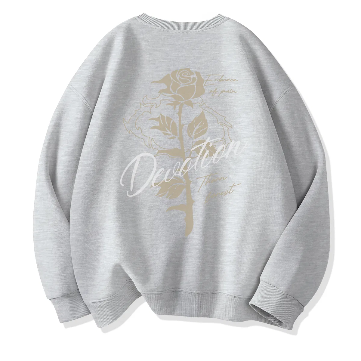 Детский свитшот утепленный Beloved Thorn Chest Logo Beloved Thorn Back Logo MINISO, Heather Gray