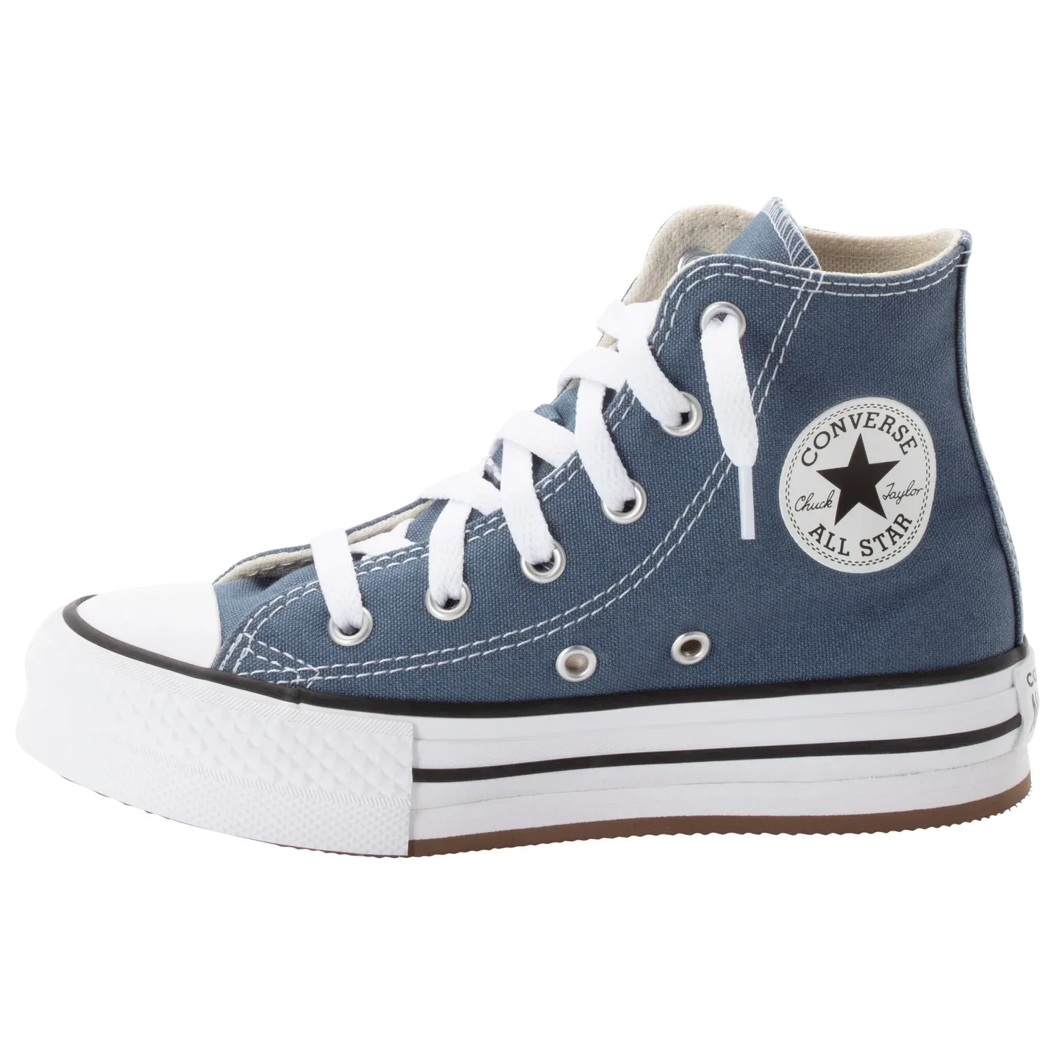 Детские кеды на платформе Chuck Taylor All Star Eva Lift Platform Converse, Lakeside Blue/White/Black — фото 3