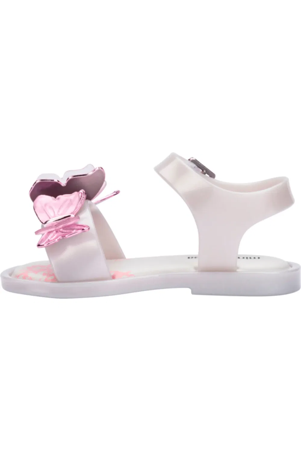 Сандалии детские с бабочками Fly III Mini Melissa, Pearly White/Pink — фото 3